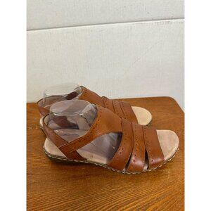 Naturalizer Soul Women's Strappy Snap Closure Sandals Brown Size 10 / 40 Sk 2901